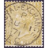 GREAT BRITAIN STAMP 1867 9d Straw,