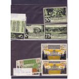 Germany, collection of 'NOTGELD' in album with 139 different German notes from early 1920s.