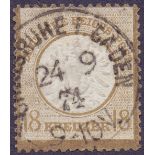 GERMANY STAMPS 1872 18k Bistre large shi