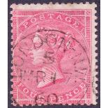 GREAT BRITAIN STAMPS : 1857 4d Rose Carm