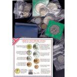 Small batch of GB and foreign coins, inc