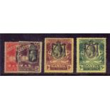 GAMBIA STAMPS 1922 mounted mint set to 5