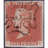 GREAT BRITAIN STAMP 1841 1d Red plate 37