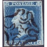 GREAT BRITAIN STAMP 1841 2d Blue , very