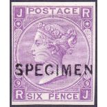 GREAT BRITAIN STAMP 1869 6d Mauve plate