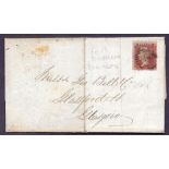 GREAT BRITAIN POSTAL HISTORY : 1855 1d S