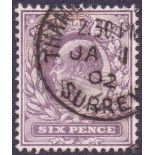 GREAT BRITAIN STAMP 1902 6d Pale Dull Pu