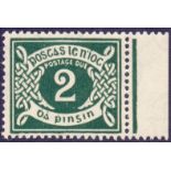 IRELAND STAMPS : 1925 2d deep green Postage Due, lightly mounted mint, inverted watermark, SG D3w.