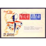 GREAT BRITAIN STAMPS : 1951 Festival of Britian illustrated first day cover,
