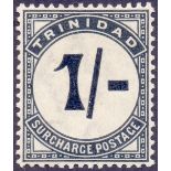 Trinidad Stamps : Postage Due, 1885 1/- slate black, wmk Crown CA,