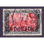STAMPS : GERMAN POST OFFICES IN MOROCCO, 1911 6p.25 on 5m fine used, SG 63. Cat £475.