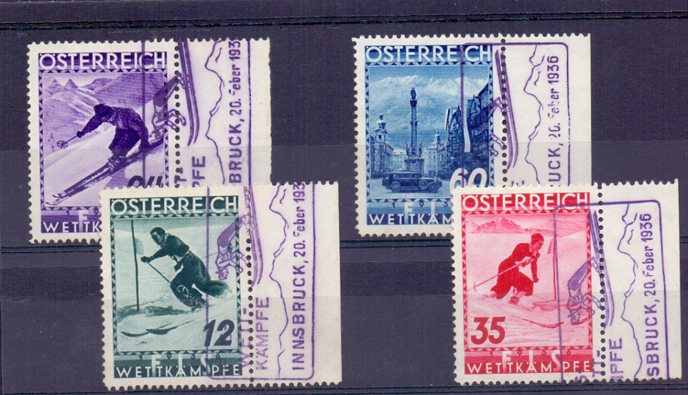 Austria Stamps : 1936 International Ski Championship Fund,