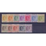 CYPRUS STAMPS : 1904 EDVII mounted mint set of twelve to 45pi, SG 60-71.