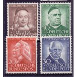 GERMANY STAMPS 1953 Humanitarian relief set of 4 unmounted mint SG 1099-1103 Cat £110