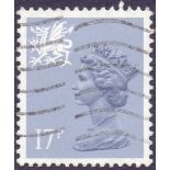 GREAT BRITAIN STAMPS : 1986 Wales 17p grey blue TYPE II,