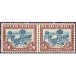SOUTH AFRICA STAMPS : 1927 mounted mint 2/6 pair South Africa and Sudafrika SG 37