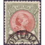 NETHERLANDS STAMPS 1896 5G Green and brown,