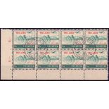 SWITZERLAND STAMPS 1941 1fr Airmail stamp in used block of 8 (CTO) SG 423 Cat £240