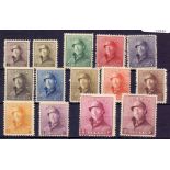 BELGIUM STAMPS 1919 mounted mint set to 10f (set of 14) SG 237-50 Cat £850