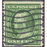 USA STAMPS : 1910 1c Green fine used SG 394 Cat £150