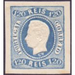 PORTUGAL STAMPS 1866 120 Reis Blue ,