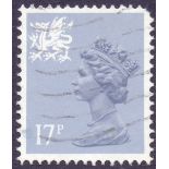 GREAT BRITAIN STAMPS : 1986 Wales 17p grey blue TYPE II,