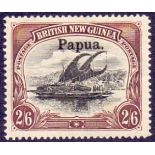 PAPUA STAMPS : 1958 2/6 Black and Brown,