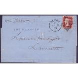 GREAT BRITAIN POSTAL HISTORY : IRELAND, 1876 wrapper from Derry to Lancaster,