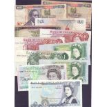 COINS : Group of old bank notes including GB 10/- (2), £1 (3),