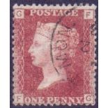 GREAT BRITAIN STAMPS : 1864 1d Red Plate 195,