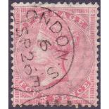 GREAT BRITAIN STAMPS : 1857 4d Rose (Large Garter),