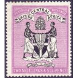 NYASALAND STAMPS : British Central Africa 1895 2/6 Black and Bright Magenta. Lightly mounted mint.