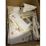 STAMPS : Small box of various loose stamps in small envelopes,