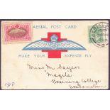 POSTAL HISTORY : SOUTH AFRICA, 1918 Aerial Post, special postcard, "Make Your Sixpence Fly",