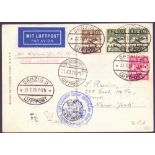 POSTAL HISTORY AIRMAIL : DANZIG, 1929 Graf Zeppelin Second Atlantic Crossing (S 27).