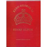 STAMP ALBUM: British Commonwealth George VI Crown album in red with matching slip case.