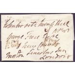 GREAT BRITIAN POSTAL HISTORY : 1838 23rd Oct, entire sent from Edinburgh to London.