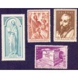 GREECE STAMPS : 1951 mounted mint anniversary set SG 688-91 Cat £275