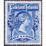 FALKLANDS STAMPS : 1898 2/6 Deep Blue, mounted mint,