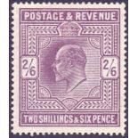 GREAT BRITAIN STAMPS : 1902 2/6 Dull Purple (chalky),