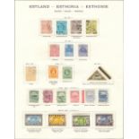 STAMPS : BALTIC STATES, mint & used collection on printed album pages with many useful sets etc.