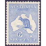 AUSTRALIA STAMPS : 1913 6d Ultramarine,