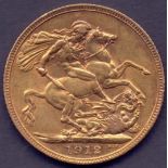 GOLD COINS : 1912 Full GV Sovereign