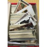 POSTCARDS : Shoe box of various early postcards, comic, photographic,