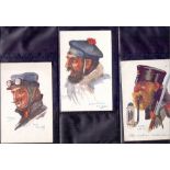 POSTCARDS : MILITARY HEADS,