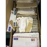 POSTAL HISTORY : Large box of commercial covers , many airmail, meter marks etc.