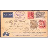 AIRMAIL COVER : AUSTRALIA, 1934 "Faith in Australia" flight from Sydney to Papua and return.