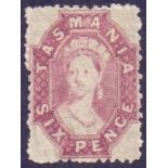 AUSTRALIA STAMPS : 1863 6d Reddish Mauve,