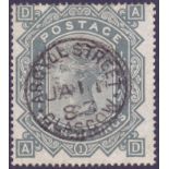GREAT BRITAIN STAMPS : 1878 10/- Greenish Grey, very fine used example, central GLASGOW CDS,