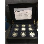 COINS : Boxed collection of 925 Silver proof coins for the 2007 Diamond Wedding ,